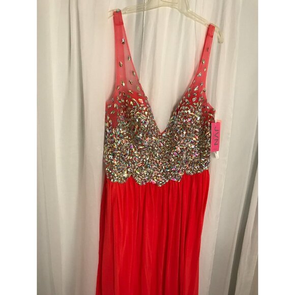 Jovani Beautiful Sleeveless Coral Gown, Prom, Formal Dance Gown Sz 22  $45 - Picture 2 of 4